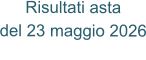 Risultati asta del 23 maggio 2026